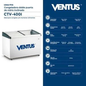 Congelador Ventus Ctv-400i Blanco