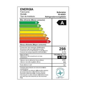 Refrigeradora No Frost 379L Indurama RI 469DI
