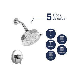 Monocomando para ducha bali con salida española hecho en bronce Vainsa