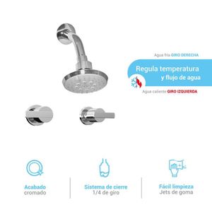 Mezcladora para ducha buzios lever con salida buzios cromado Italgrif