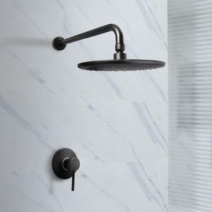 Monocomando de ducha con salida española lever black