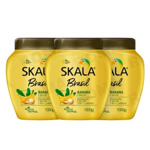 PACK 3 CREMA TRATAMIENTO CAPILAR SKALA  BRASIL BANANA