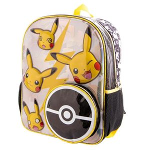 Mochila Escolar Oficio Pokemon 3D Pikachu con luces