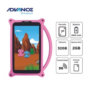 Tablet Advance Intro TR6955, 7" IPS 1024x600, Android 11 Go, 3G, Dual SIM, 32GB, RAM 2GB Dino Rosa