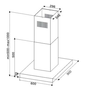 Campana Extractora 90 cm con Panel Touch Indurama CEI-90CRTIS Croma