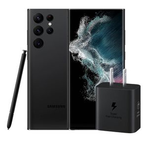 Celular Samsung Galaxy S22 Ultra 5G 256GB 12GB RAM Negro + Cargador USB-C 25W