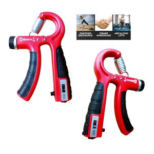 Par de Hand Grips Regulables 60 Kg Con Contador Rojo