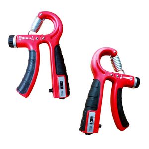 Par de Hand Grips Regulables 60 Kg Con Contador Rojo