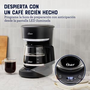 Cafetera Oster programable 12 tazas BVSTDCP121B Negra