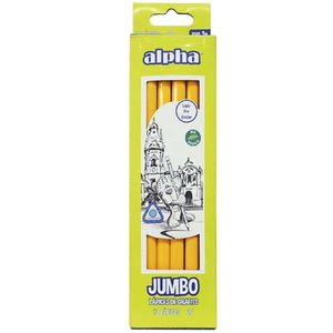 Lápiz ALPHA 2B Jumbo Amarillo