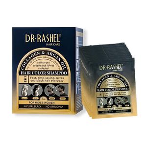 Shampo 2En1 Colag y Aceite Argan Rashel Color Negro x 10 Sachets