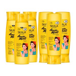 Shampoo 325ml + Acondicionador Amido De Milho x 325ml Skala 3 Pack
