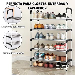 Zapatera de 5 Niveles Estante Organizador Armable Multifuncional