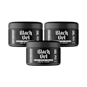 Gel de Cabello Fix Black sin Alcohol 150g Vena 3 und