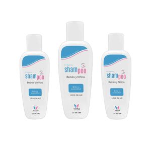 Shampoo Para Bebes y Niños de Manzanilla 220ml Vena 3 und