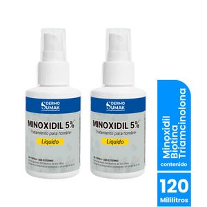 Locion Minoxidil 5% 60ml Dermo Sumak 2Uni