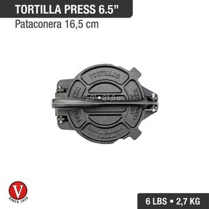 Prensa para Tortillas de 6.5" de Hierro Fundido - 55136001