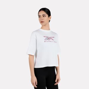 Polo Deportivo Reebok Mujer Gs Running Logo Tee 100218833 Blanco