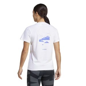 Polo Deportivo Adidas Mujer W Run Sun Tee Ji9150 Blanco