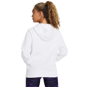 Polera Deportiva Under Armour Para Mujer Hoodie 1387029-100 Rival Bl Print Fill  Blanco