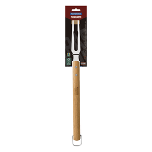 Tenedor trinchante Tramontina Churrasco con lámina de acero inoxidable y mango de madera 49,5 cm