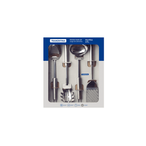 Juego de utensilios Tramontina Marffim de acero inoxidable 4 piezas