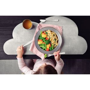 Juego de cubiertos para niños Tramontina Baby Friends de acero inoxidable terminación brillante con dibujo en alto relieve 3 piezas