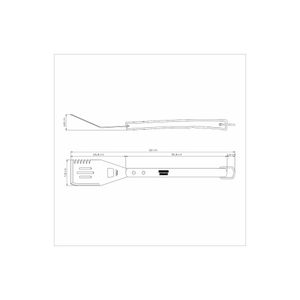Espátula multifuncional Tramontina Churrasco con lámina de acero inoxidable y mango de madera 50 cm