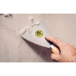 Espátula metálica rígida 4 cm, con mango de madera