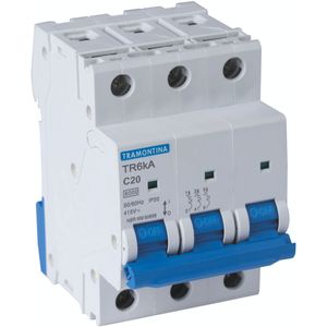 Interruptor termomagnético TR6KA 3P 20A curva C