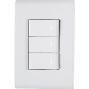 Interruptor Triple Tramontina Liz 10 A 250 V Blanco