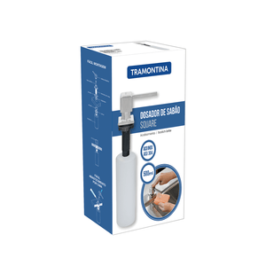 Dispensador de Jabón Tramontina Square en Acero Inoxidable 500 ml