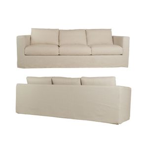 Sofá Miró de Tela Beige 3 cuerpos