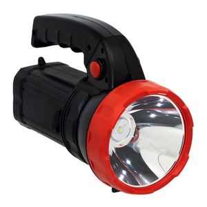 Linterna LED recargable Opalux OP-9201R 5W, luz alta y baja, batería 4V, alcance 100m, con mango multifuncional y adaptador, rojo/negro