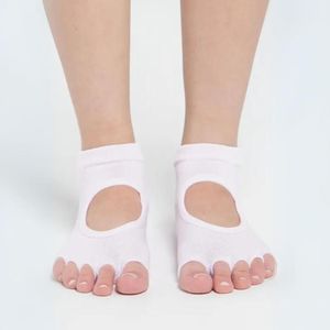 Medias Antideslizantes Deportivas Mitón Marinera Danza Yoga Pilates Fitbox - Rosa