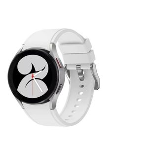 Correa de silicona samsung watch 4-5-5 pro-6-7-fe blanco