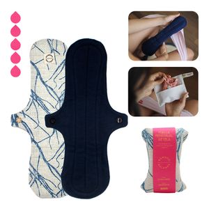 Toalla Higiénica de Tela Bamboo Balance Extra Larga Azul Marino