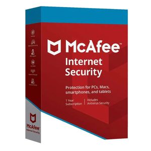 Antivirus McAfee Internet Security, licencia digital, 1 dispositivo, 1 año, protección esencial Solo Windows