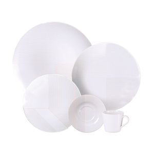 Vajilla Tramontina Grid en Porcelana Decorada 20 Piezas
