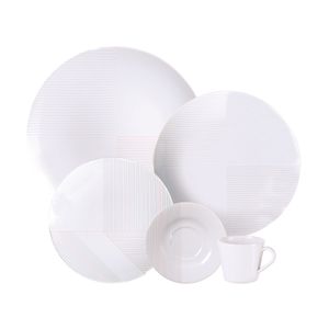 Vajilla Tramontina Grid en Porcelana Decorada 20 Piezas