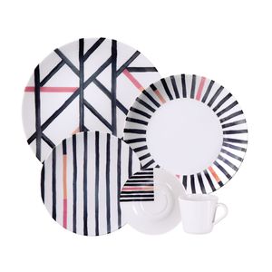 Vajilla Tramontina Street en Porcelana Decorada 20 Piezas