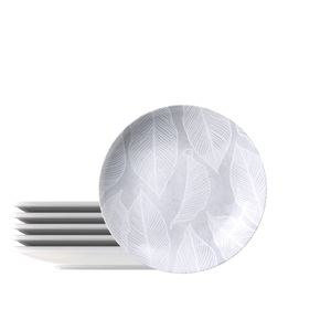 Kit Plato Hondo Tramontina Arbo en Porcelana Decorada 21 cm 6 Piezas