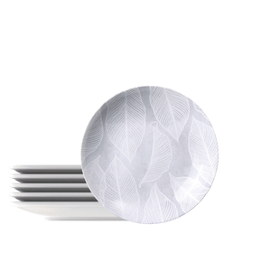 Kit Plato Hondo Tramontina Arbo en Porcelana Decorada 21 cm 6 Piezas