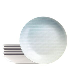 Kit Plato Hondo Tramontina Polaris en Porcelana Decorada 22 cm 06 Piezas
