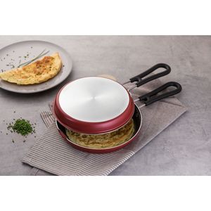Omeletera Tramontina Loreto en Aluminio con Revestimiento Interno y Externo en Antiadherente Starflon Max Rojo 24 cm
