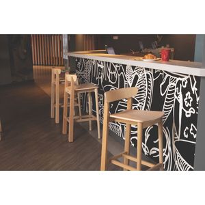 Banqueta Tramontina Piazza Kyoto en Madera Tauarí con Acabado Barniz Incoloro