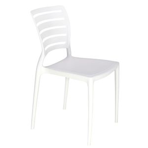 Silla Tramontina Sofia en Polipropileno y Fibra de Vidrio Blanco con Respaldo Horizontal