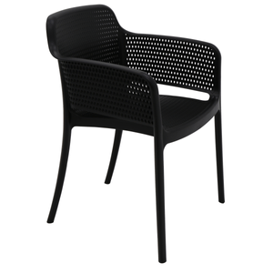 Silla Tramontina Gabriela en Polipropileno y Fibra de Vidrio Negro