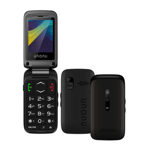 Celular Basico UNONU REX FLIP 4G Pantalla 2.8", Bateria 1000 mAh, Radio FM Inalambrico