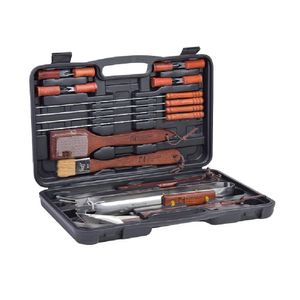 SET DE UTENSILIOS X 18 BBQ CON MALETIN - 224018001
